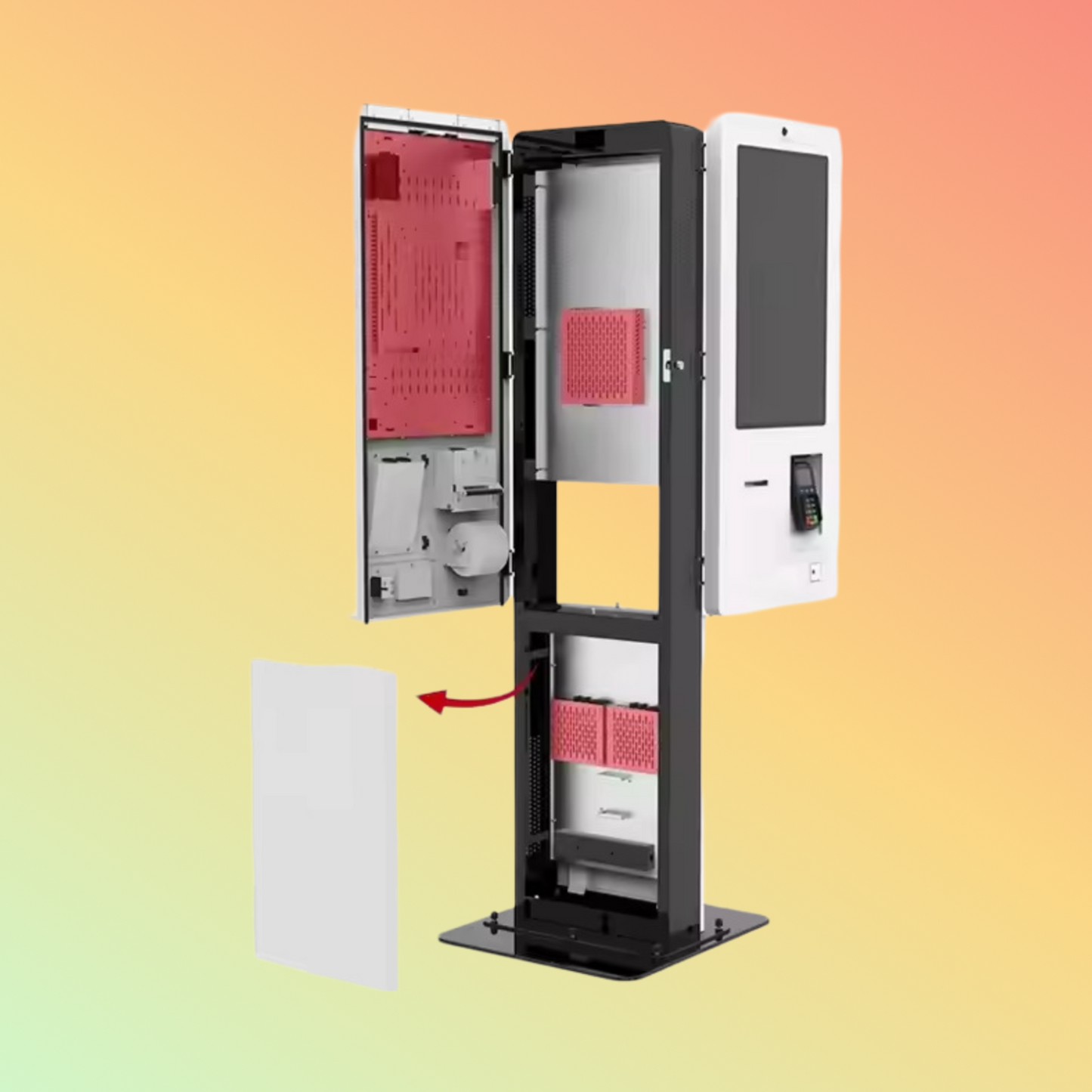 MAKEN 27"/32" Dual-screen vertical ordering standalone restaurant self service kiosk android