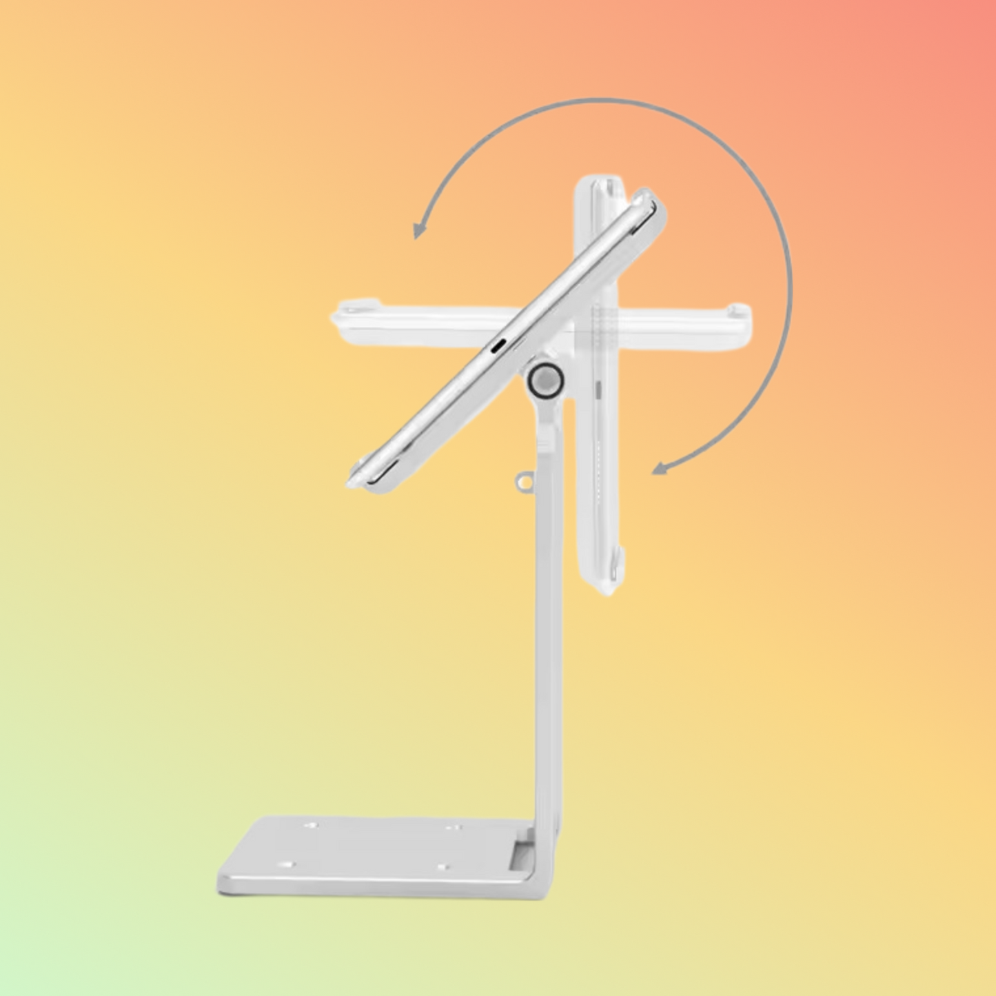MAKEN PS-2020 Desktop Tablet Stand Two-In-One Aluminum POS Terminal Display Stand