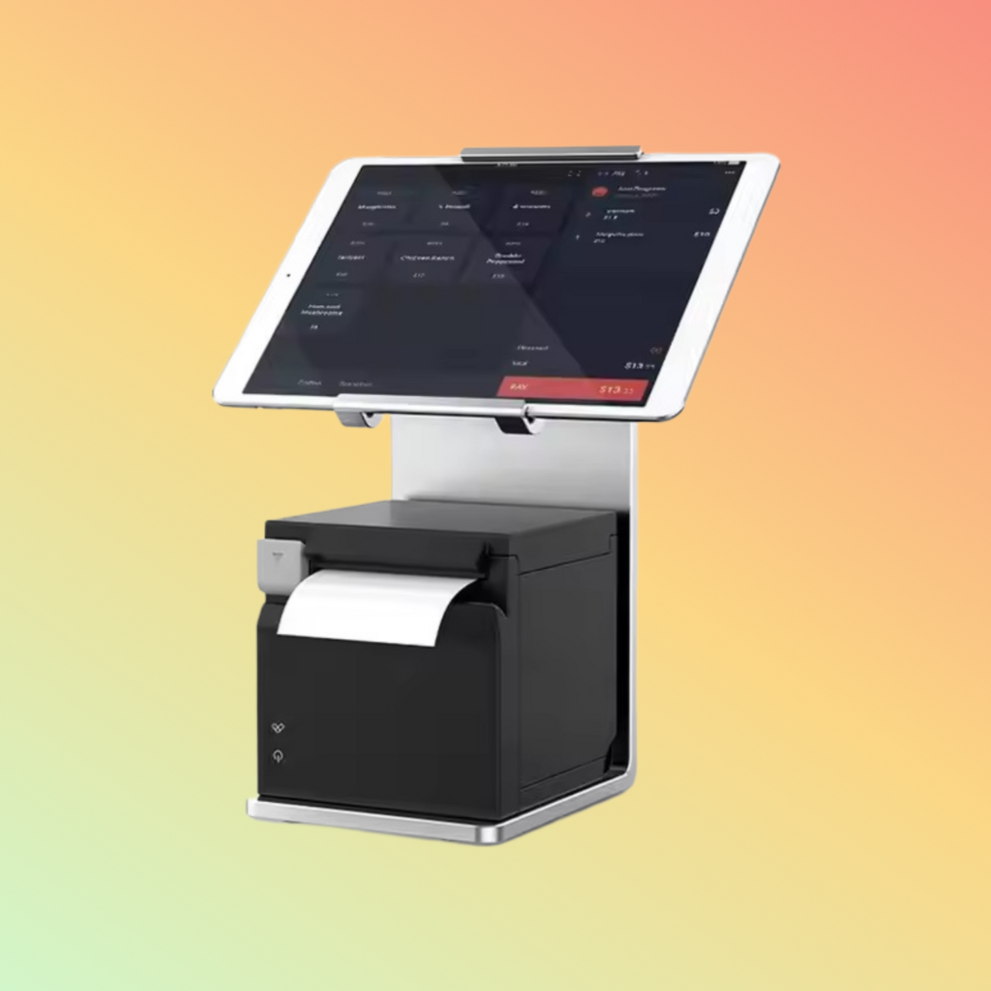 MAKEN High Quality Aluminum Adjustable Tablet Stand Counter Top POS System Stand For iPad