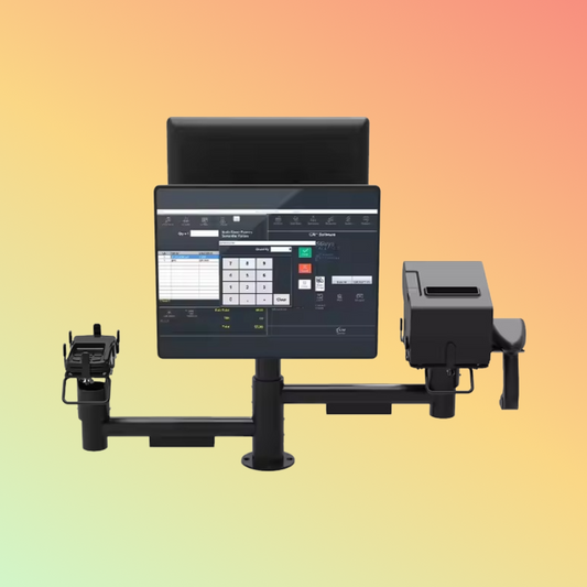 MAKEN Adjusted Height POS Machine Stand Pole POS Mounting Solutions With 360 Rotatable