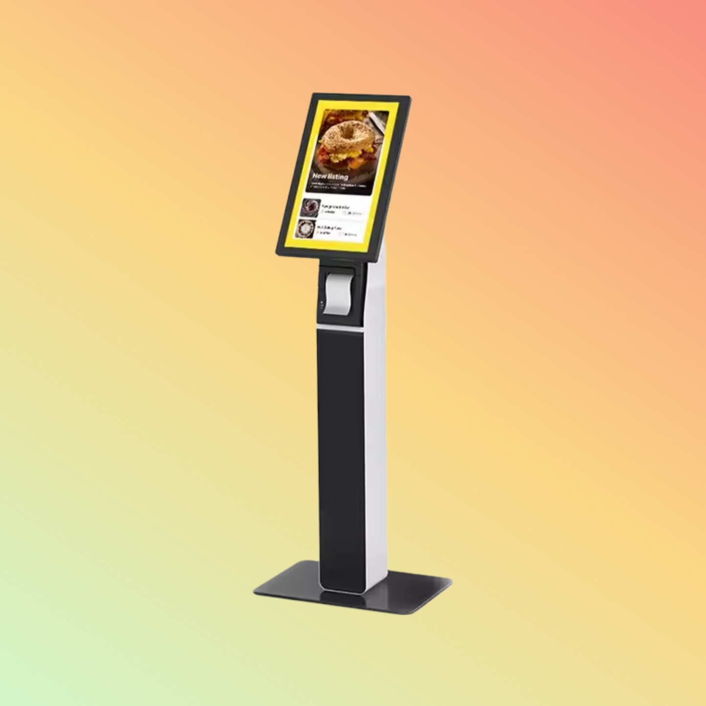 MAKEN Security Floor Standing Self Service Ordering Kiosk Stand 21.5 Inch Touch Screen Payment Kiosk