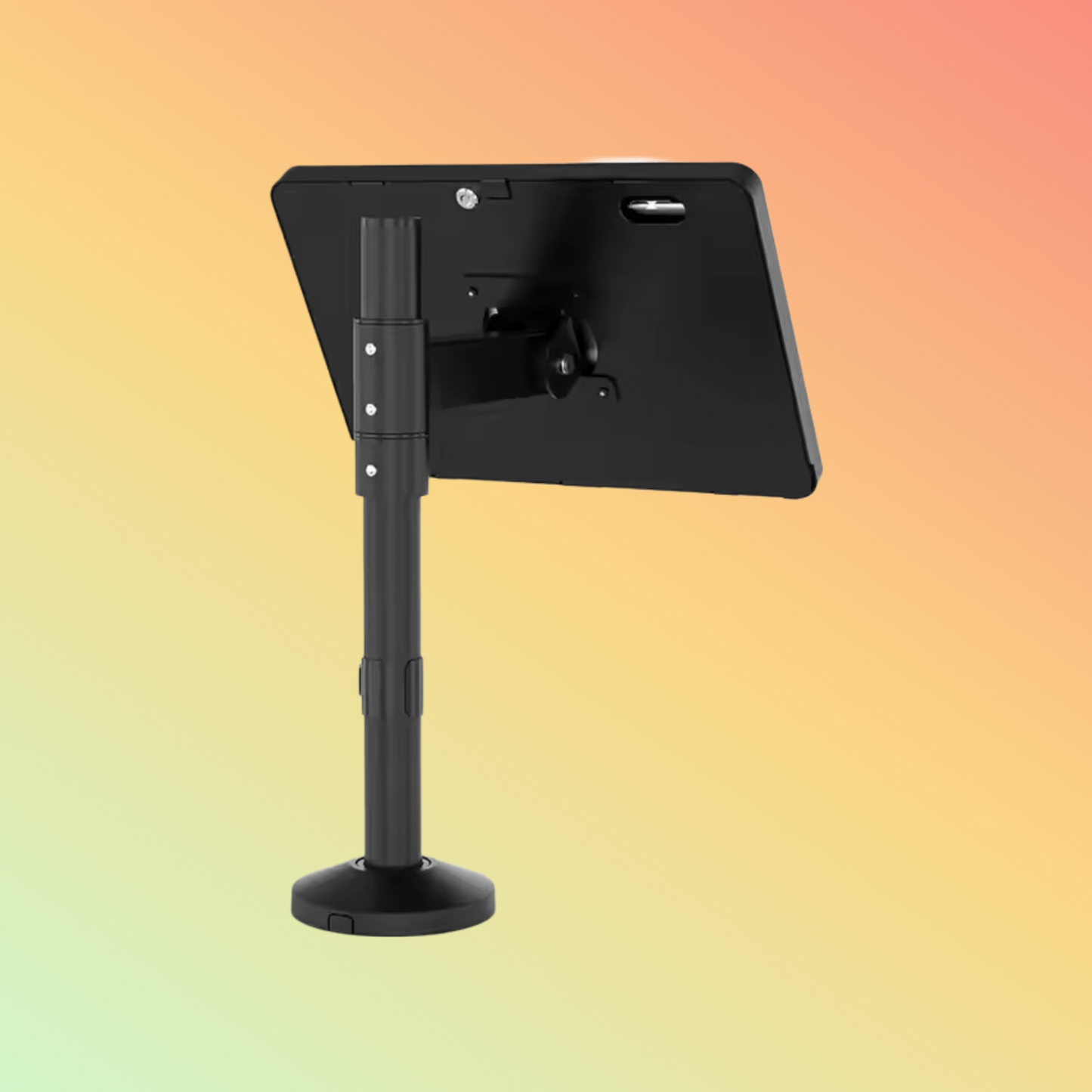 MAKEN Metal lockable kiosk enclosure bracket pole tablet stand for ipad 9.7 10.2