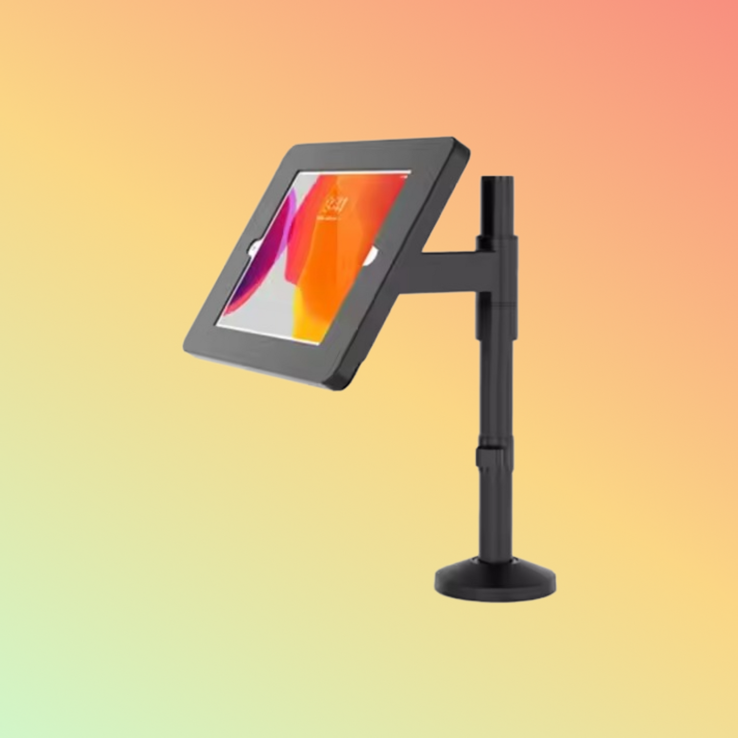 MAKEN Metal lockable kiosk enclosure bracket pole tablet stand for ipad 9.7 10.2