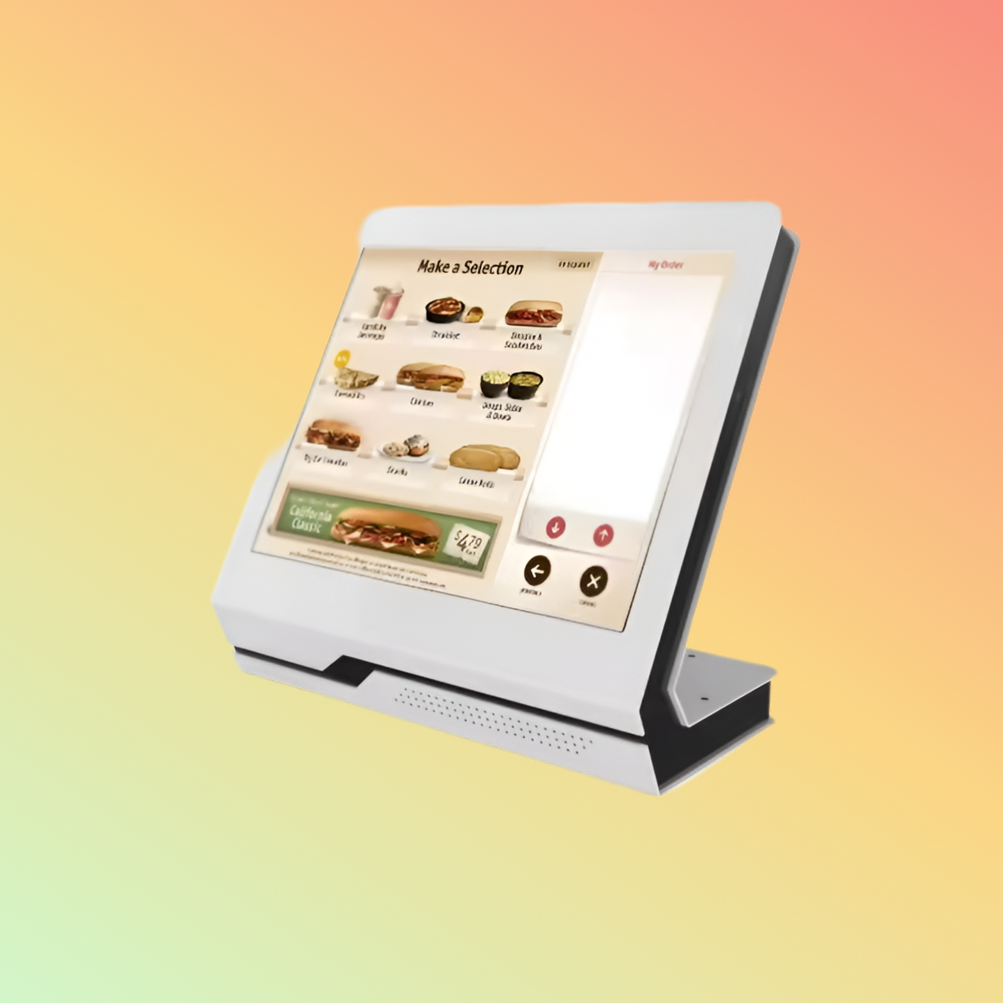 MAKEN 19" Desktop windows Digital restaurant touch screen self-service kiosk information