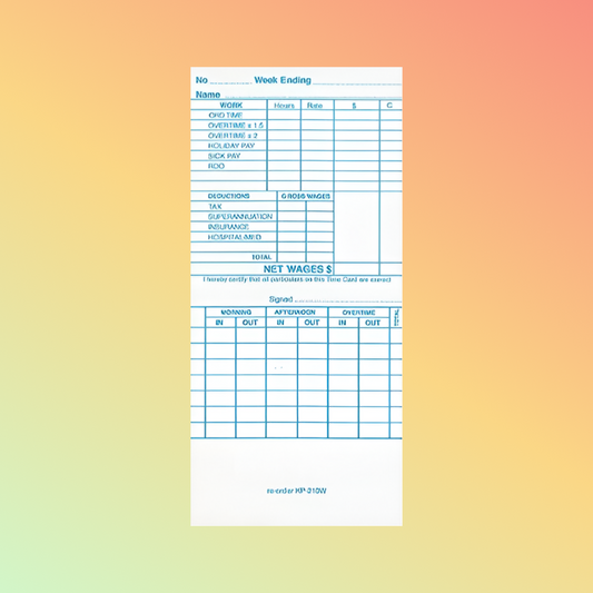 KP-210W Time Cards