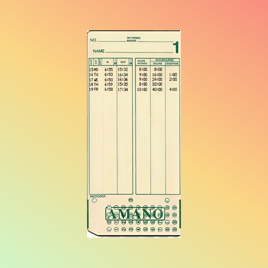MJR 8000/8500 Time Cards