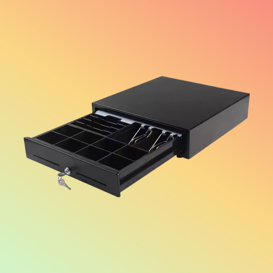 Kasrow POS Cash Register Money Drawer with Removable Tray RJ11/RJ12 Key Lock DC24V 6Bills