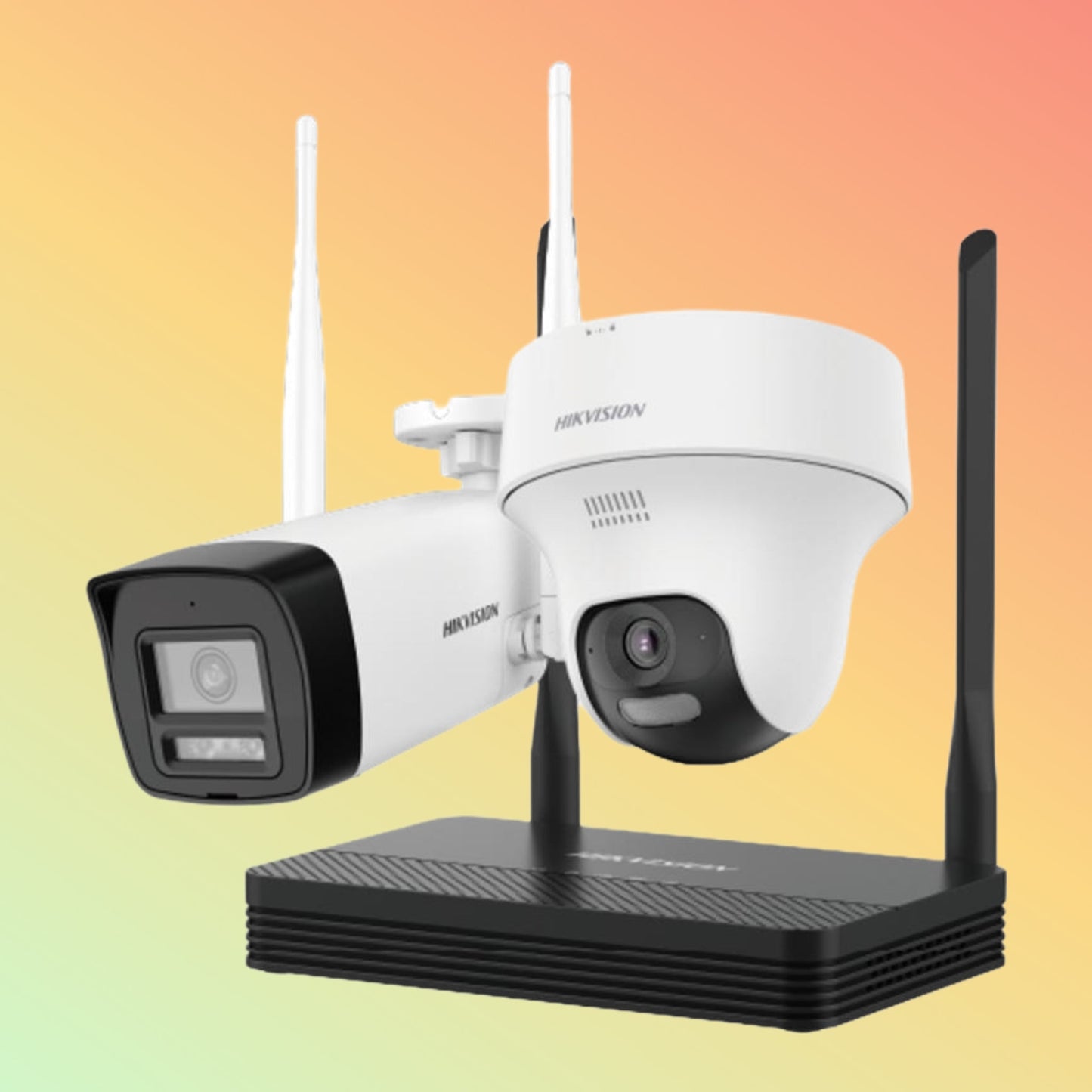 Hikvision IKS-2044BTH-PH/W HiLook 4MP H.265 One bullet + One turret WiFi NVS Kit