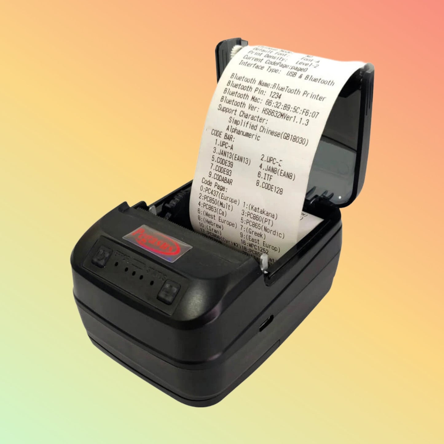 Pegasus PM5822 Portable Mini Thermal Printer