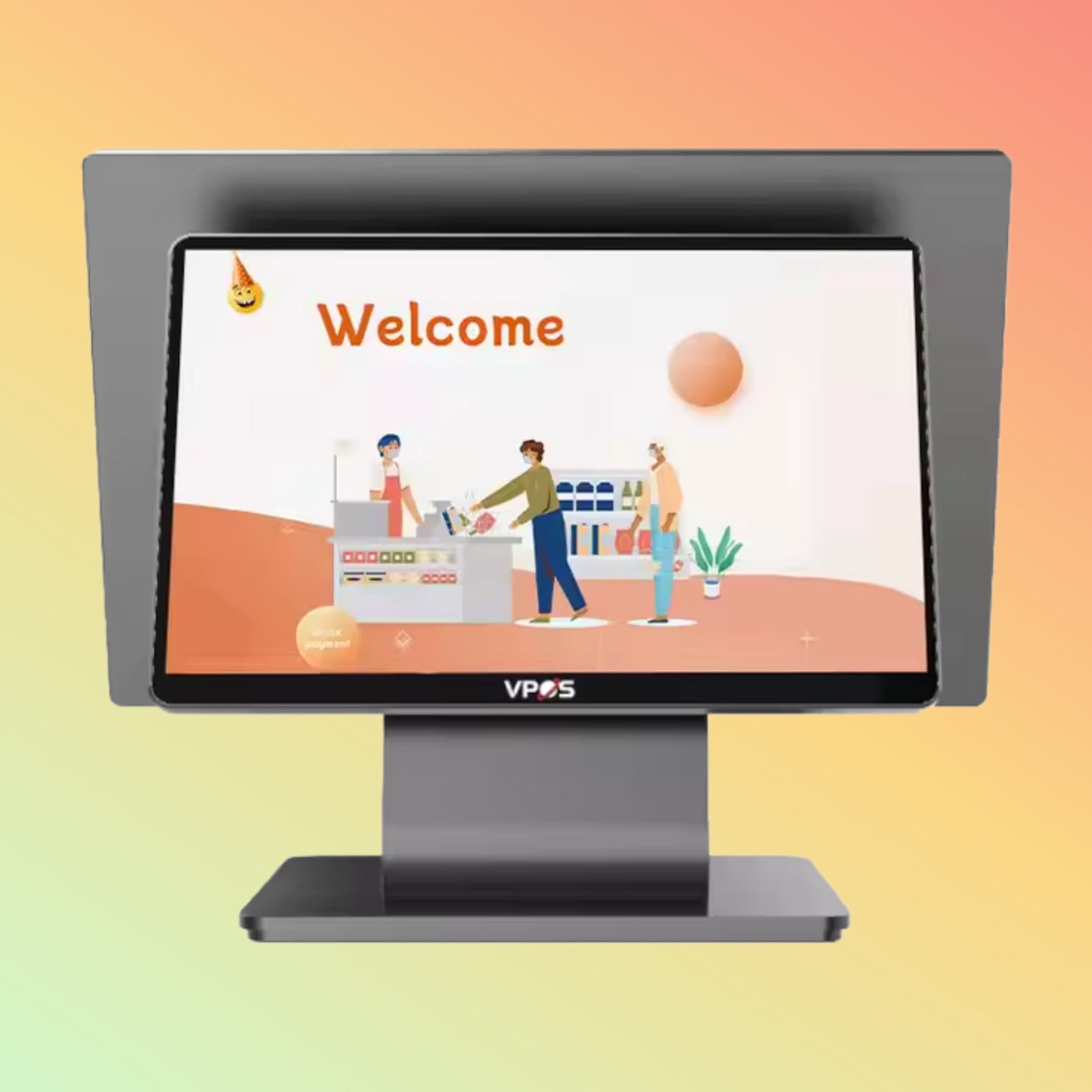 Vpos All-In-One POS System Aluminum Alloy Shell Windows Terminal