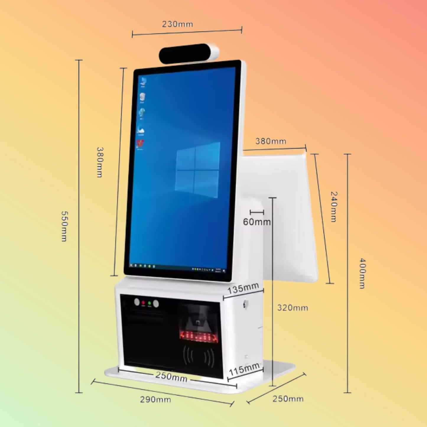 Vpos 15/18.5\" Windows/Android Touch Screen All-in-One Desktop POS Terminal System