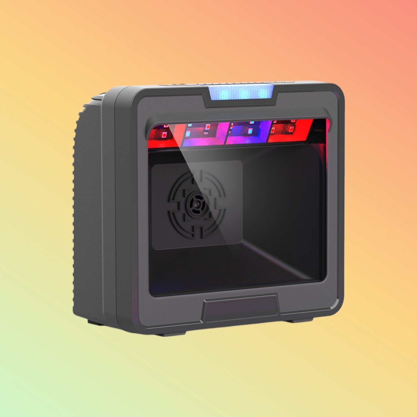 Ibocode Omni-directional Desktop Scanner: 1D/2D QR, 1280x800 Wide Window.