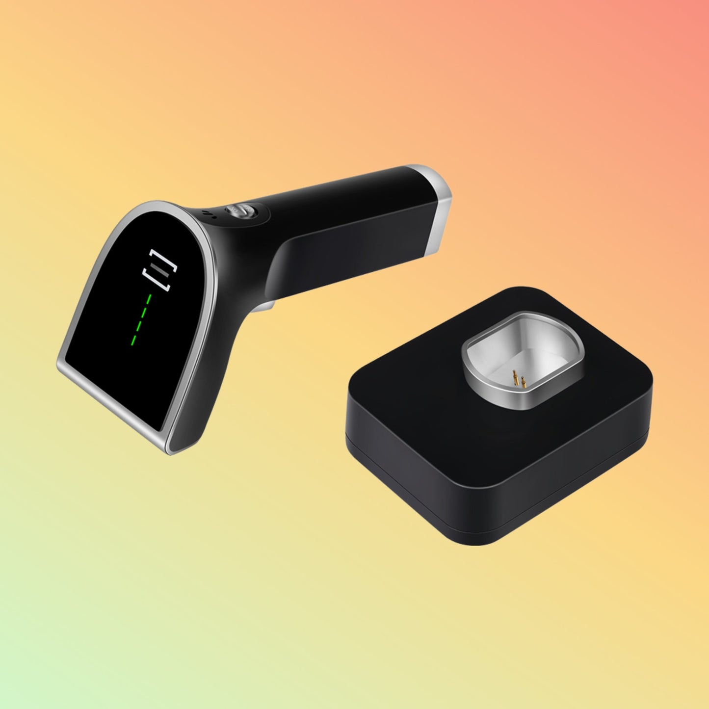 Ibocode Display Screen 2.4G Bluetooth 1D/2D QR Reader with Base