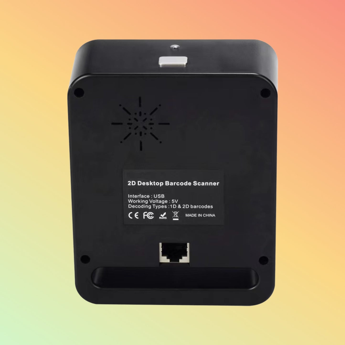 Ibocode USB Desktop Scanner, Wired 1D/2D QR Code Reader Platform