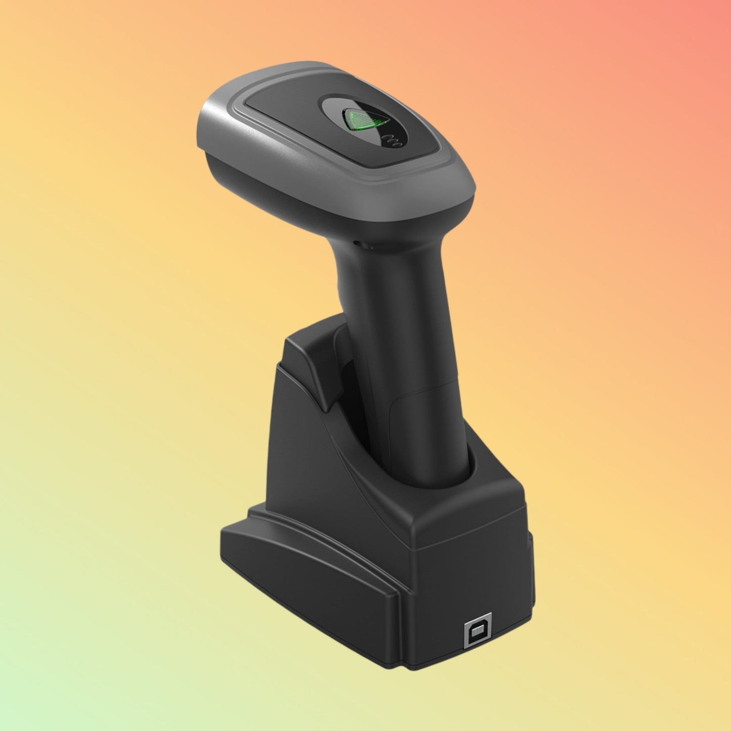 Ibocode 1D 2D QR Code Cordless Handheld Barcode Scanner With Charging Base