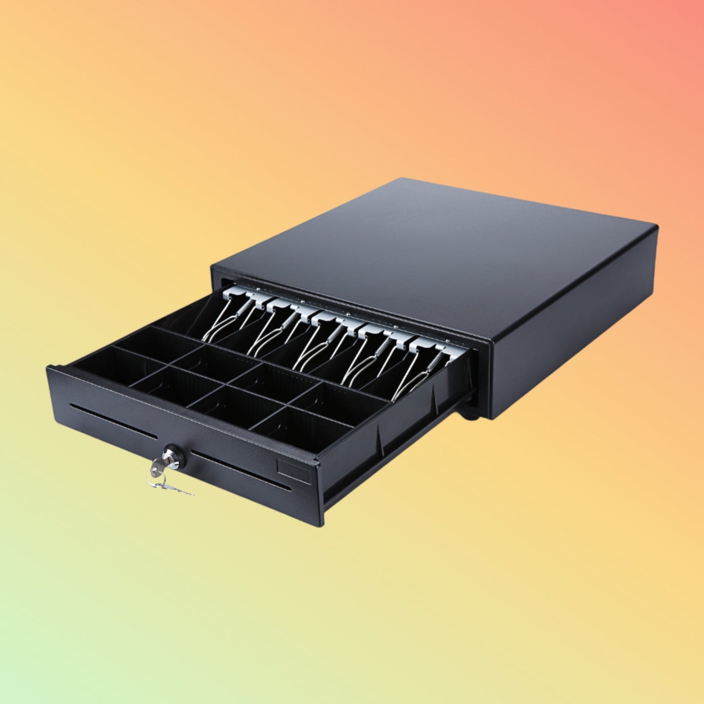 Ibocode Adjustable Cash Drawer, Bill/Coin Tray, Lock Storage, POS Compatible