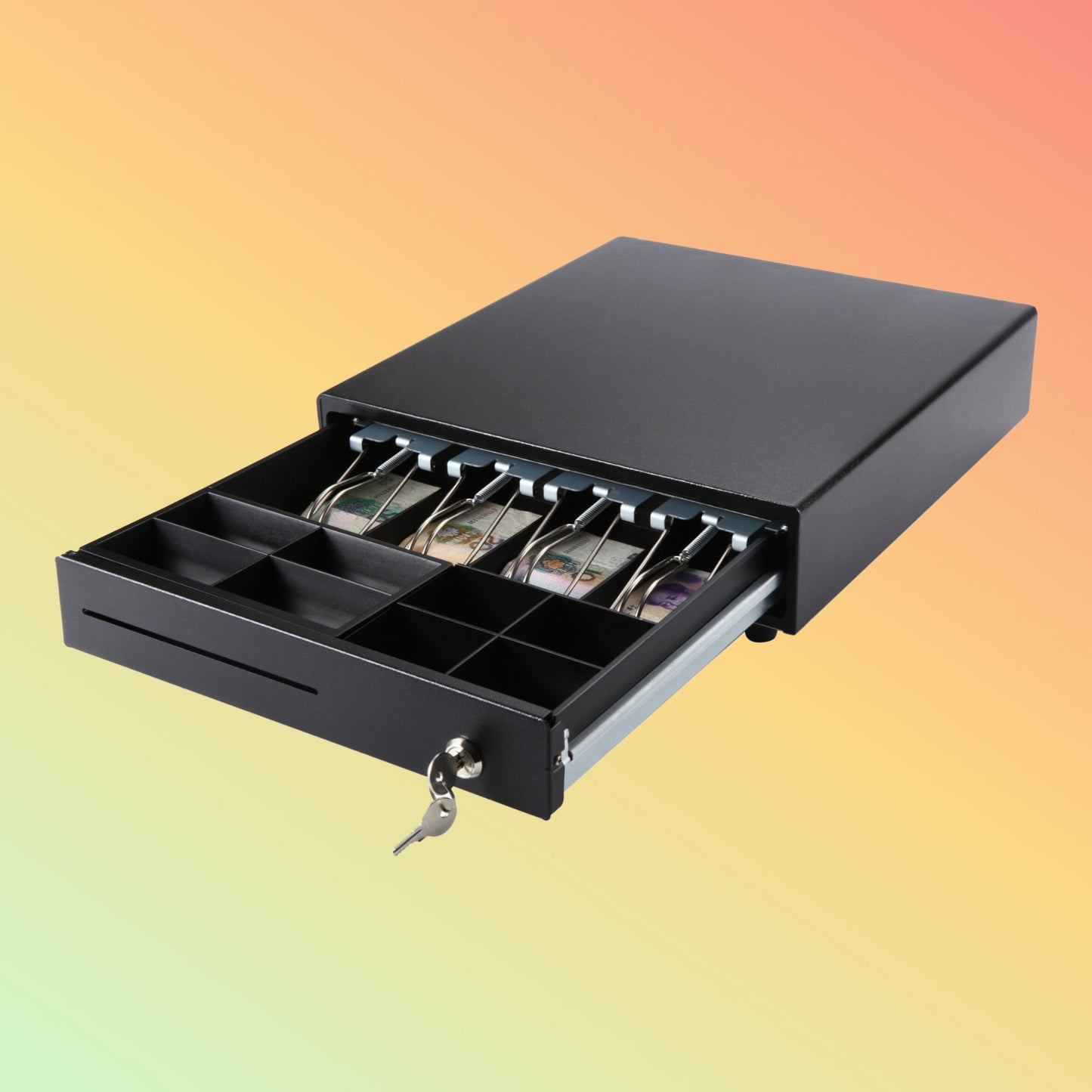 Ibocode Heavy Duty Cash Drawer with Removable Tray for POS System