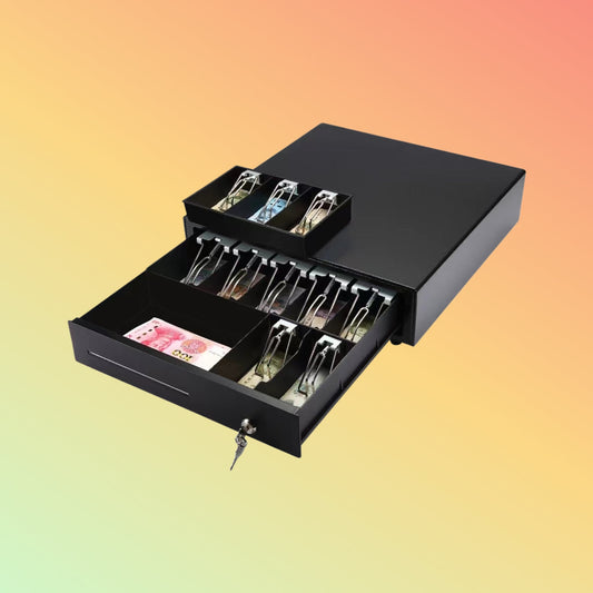 Ibocode Light-Duty Cash Drawer with Removable Tray for Bars, Coffee Shops, and Restaurants
