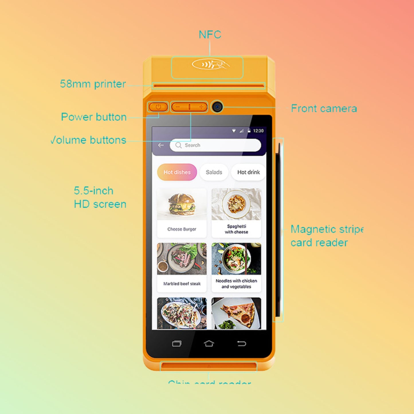 Kingtop S600 Handheld POS Terminal With Printer