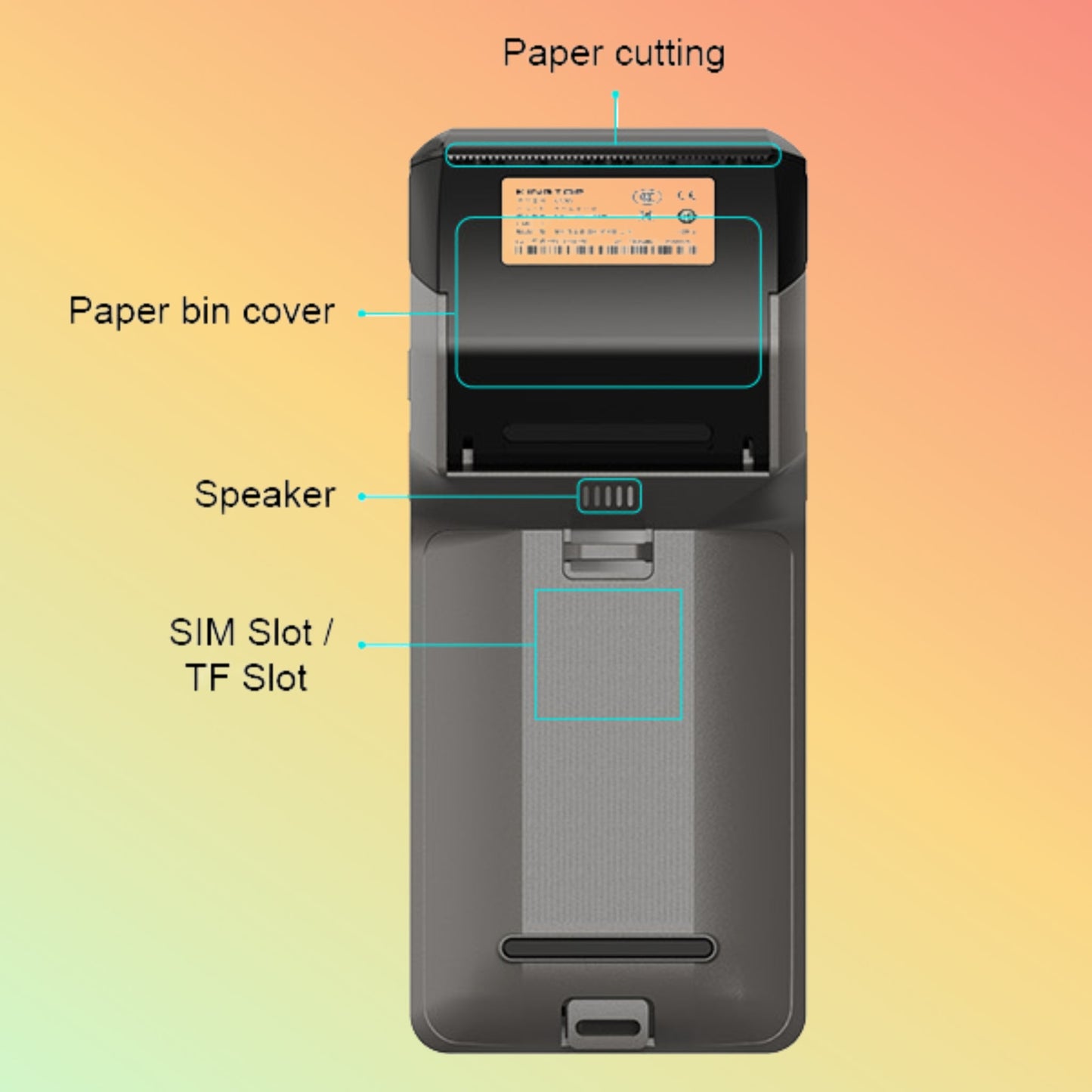 Kingtop KT-V520 Portable Handheld Printing Terminal