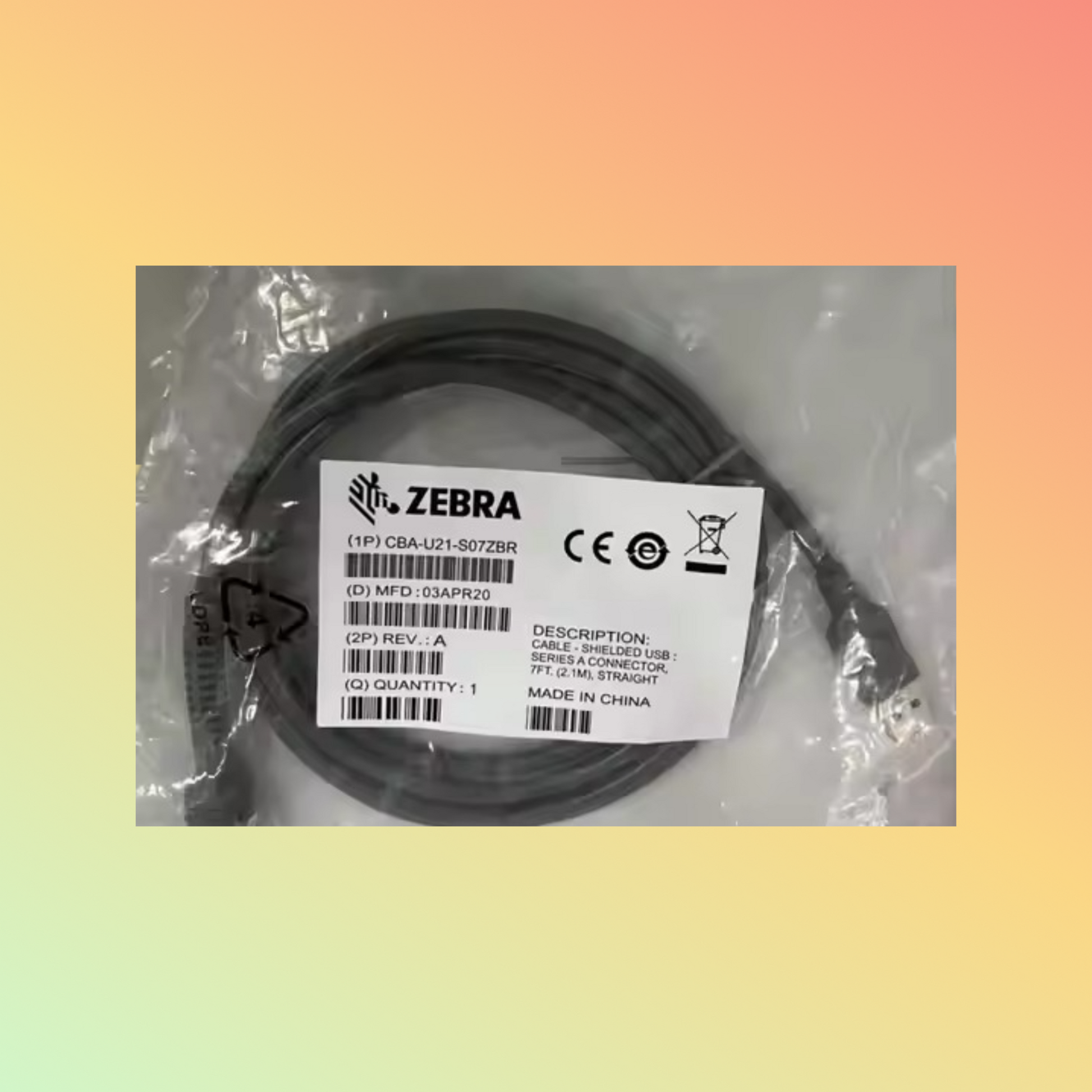 Zebra DS9208, DS2200, and DS8100 series barcode scanners, each equipped with USB 2.0 data cables for efficient connectivity