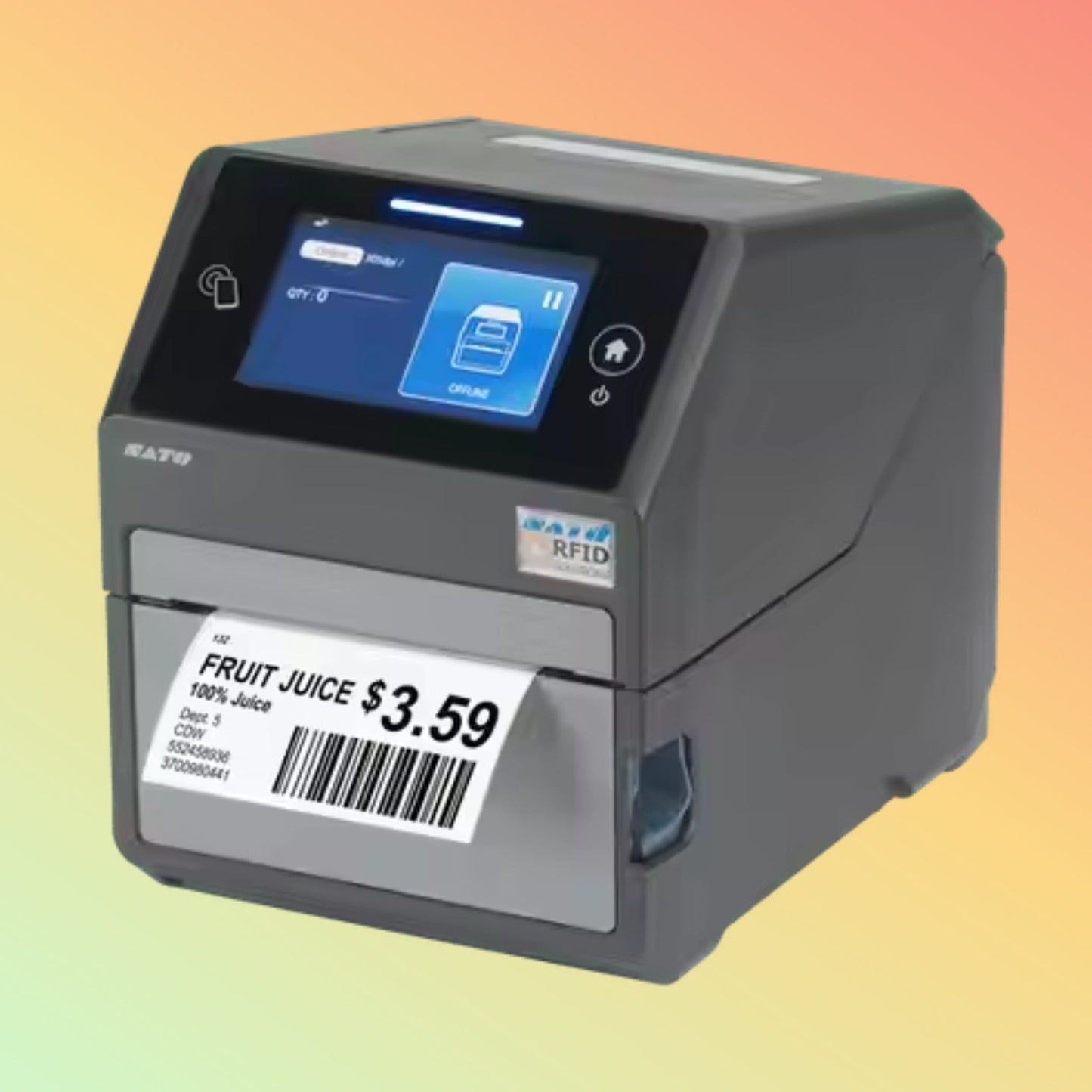 SATO CT4-LX Thermal Desktop Printer, 4.3-inch Full-color Touch Screen Display