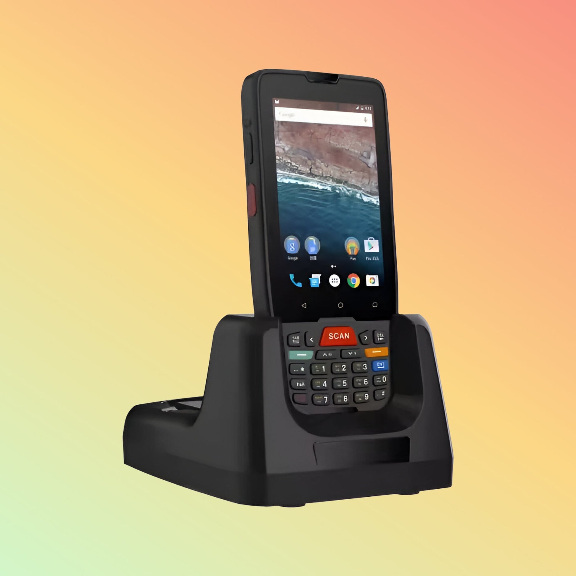 M71 Android 9 mobile computer, features a 2D scanner, Bluetooth connectivity, and IP65-rated for water and dust resistance