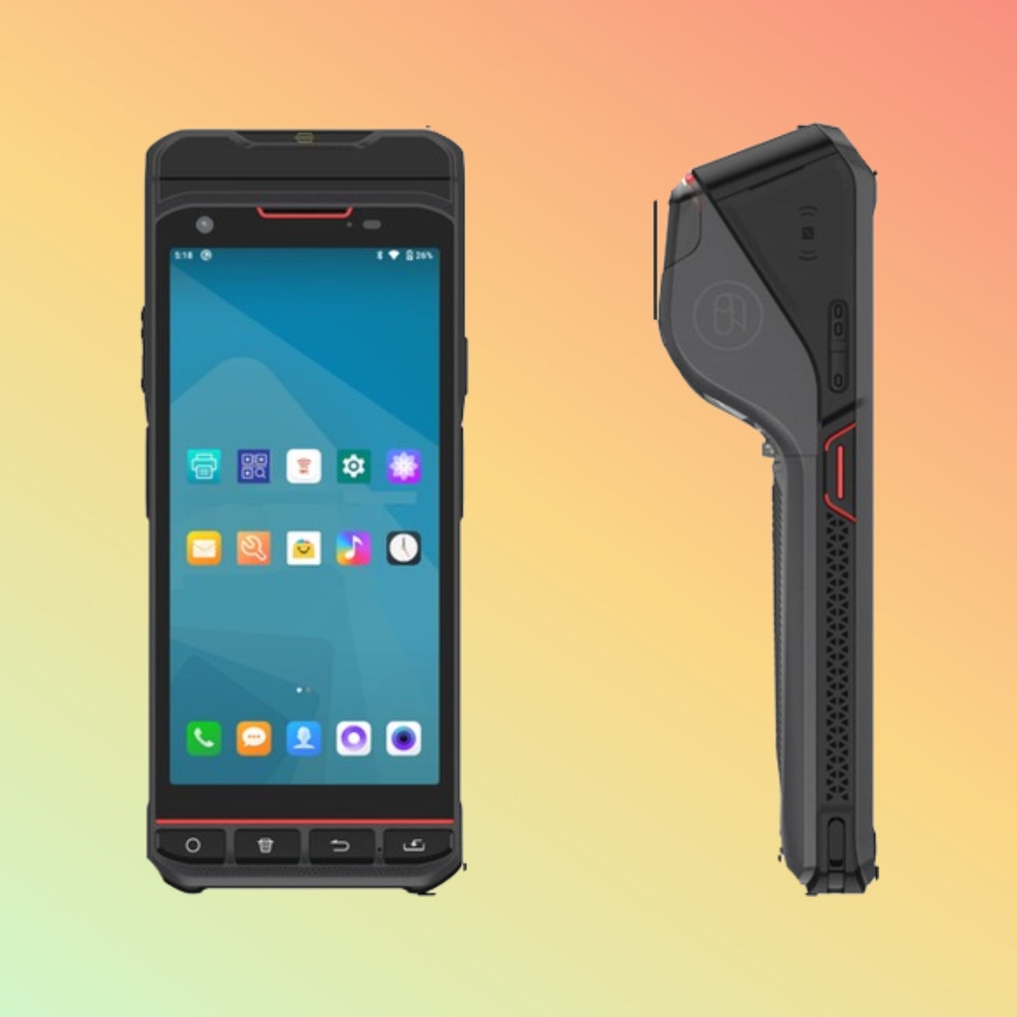 Android PDA Tablet: NFC, RFID, 2D Scanner, Handheld Thermal Printer