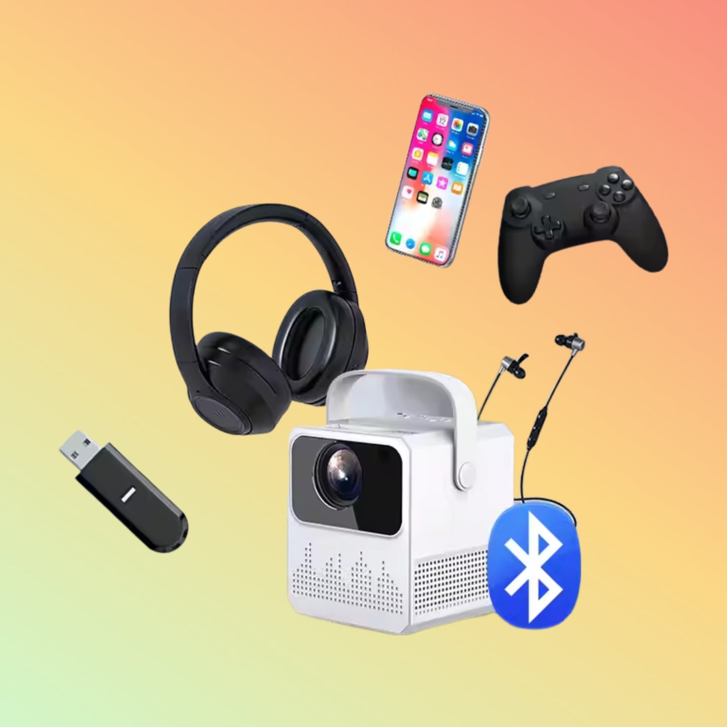 T2 Mini Smart Projector Android 9 4K 1080p LED Home Theater