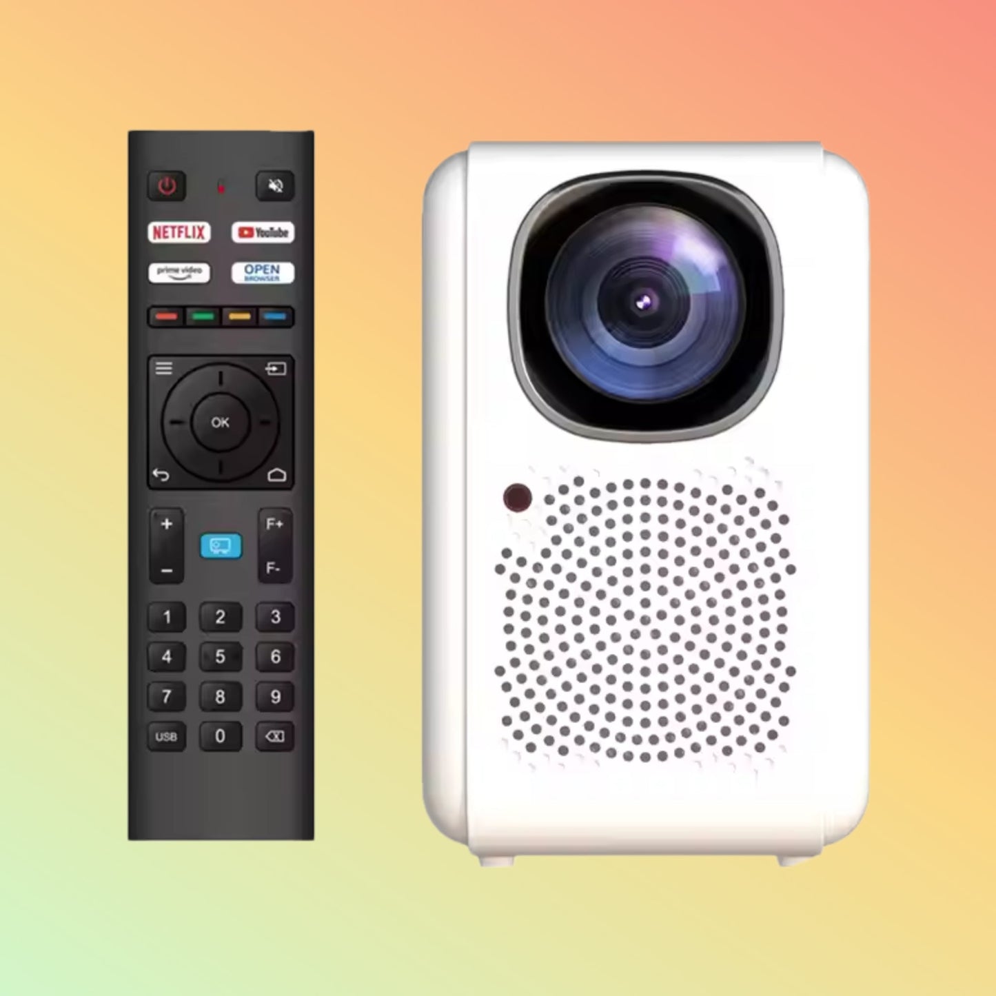 MECOOL KP2 4K 1080p Mini Projector 600ANSI WiFi Linux Smart