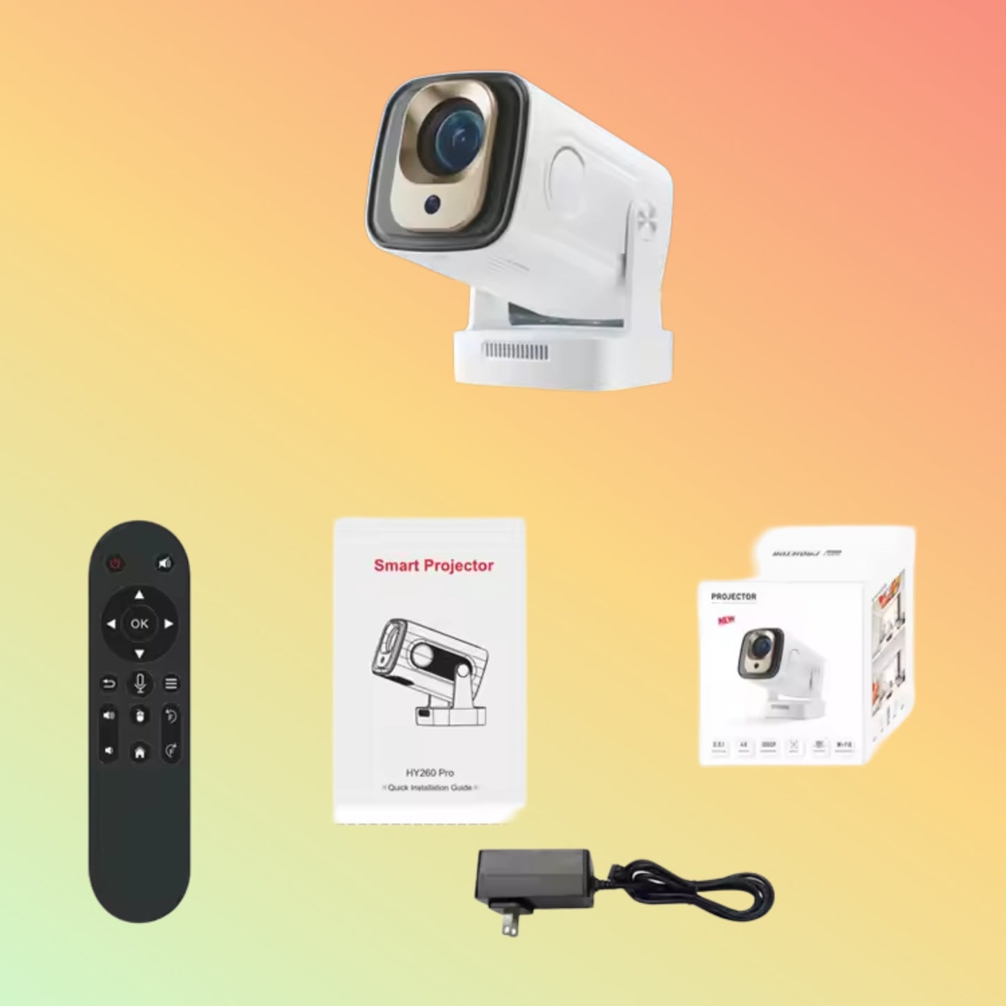 HY260 Pro Mini 4K Projector Android 11 WiFi LCD 1080P Portable