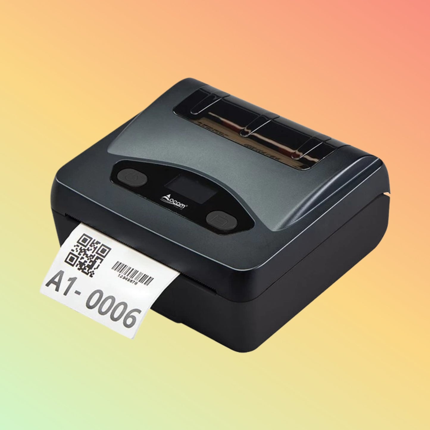 Ocom (OCBP-M1005) 4 Inches Bluetooth Thermal Label Printer with LCD Screen