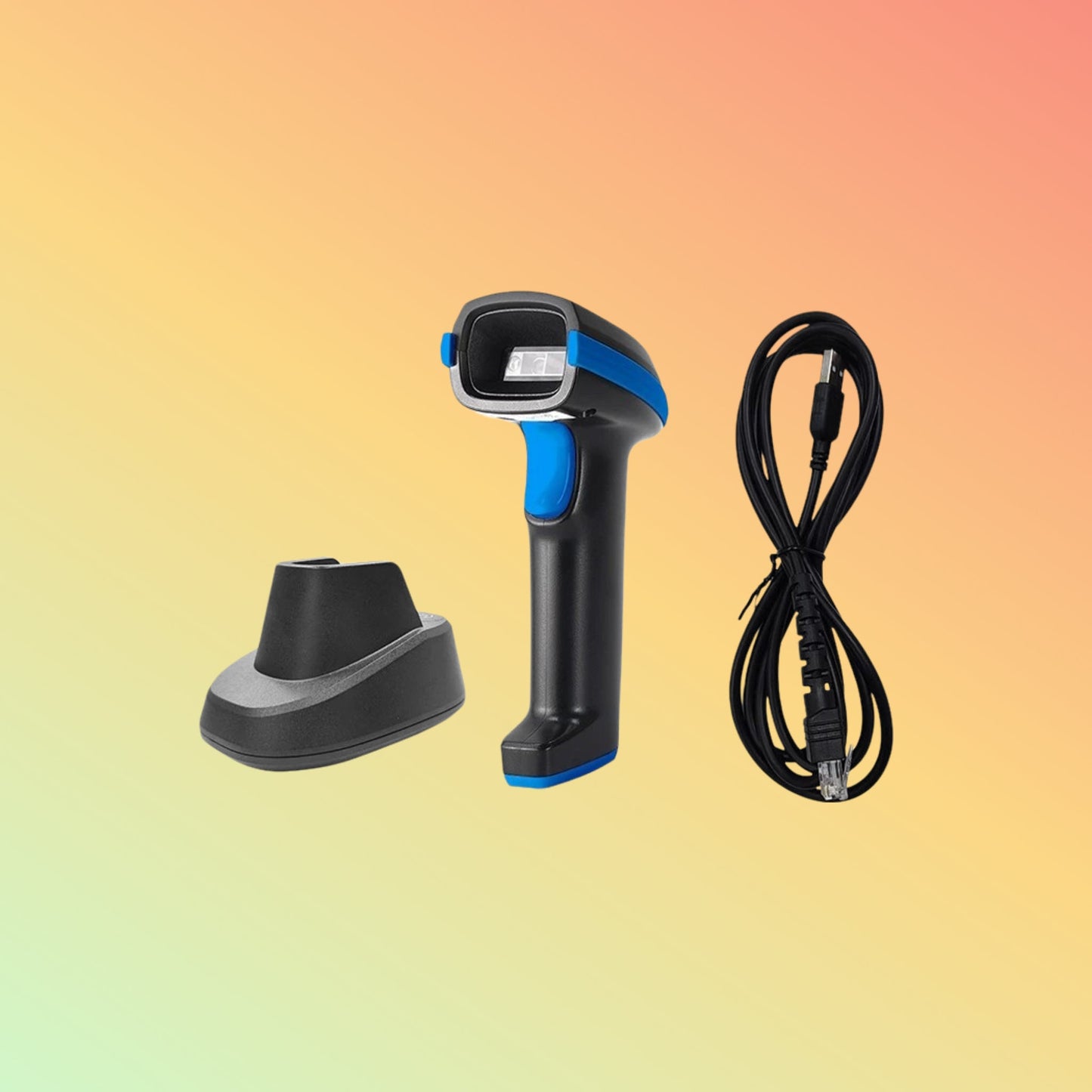 Ocom (OCBS-W289C) High Pixel 1D/2D Wireless Barcode Scanner with Cradle