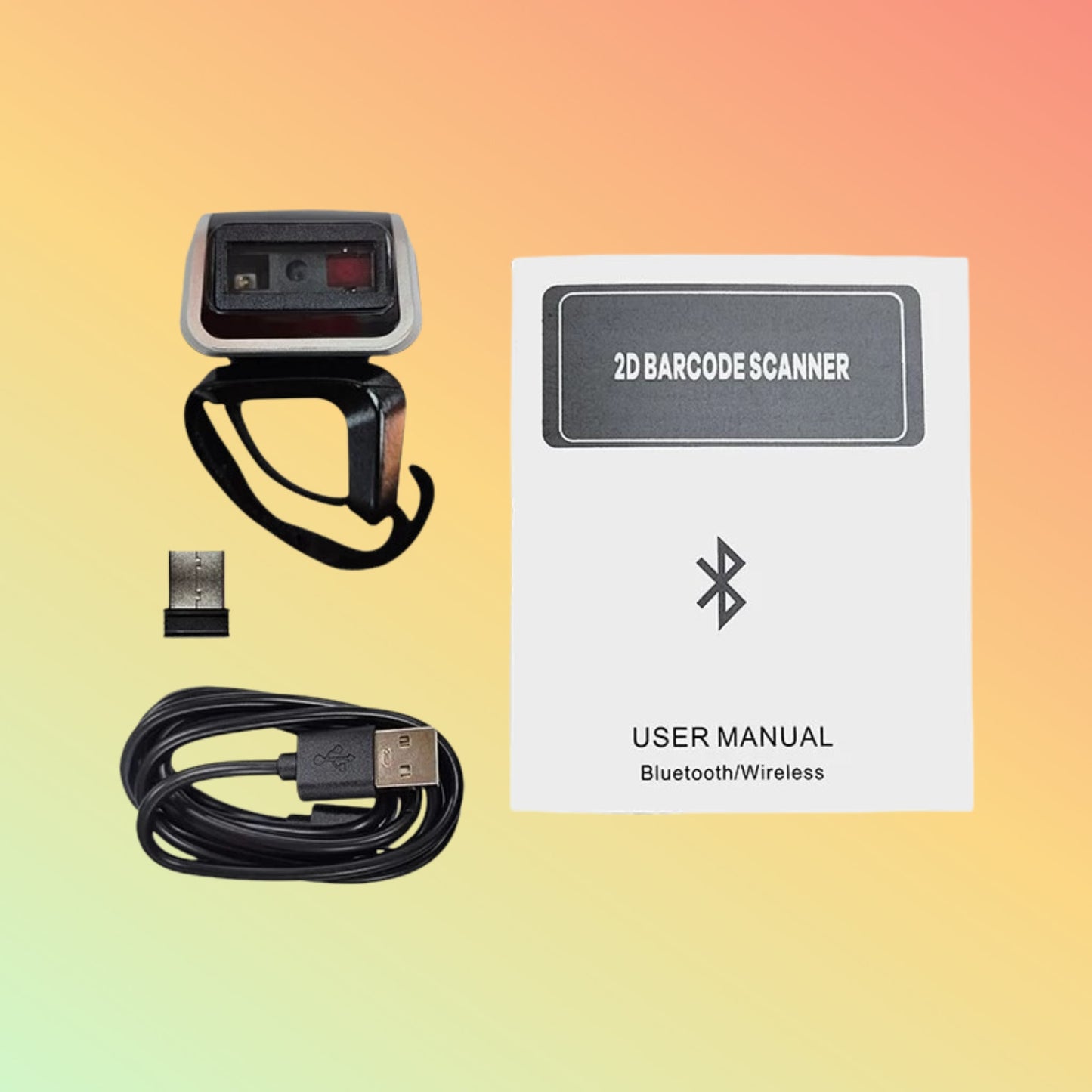 Ocom (OCBS-R07) 2.4G and Bluetooth Mini Ring Bar-code Scanner