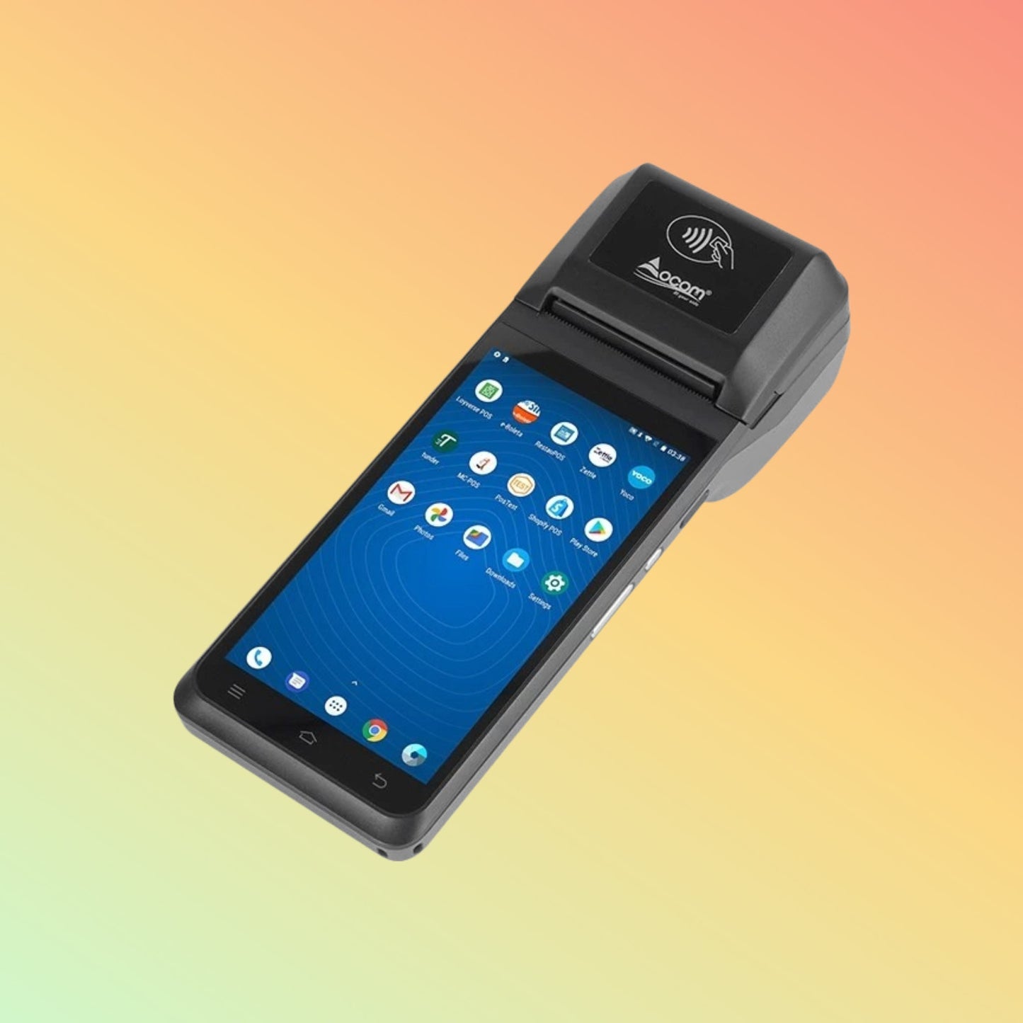 Ocom (POS-T2) 5.5" Handheld Android POS Terminal with Thermal Label and Receipt Printer