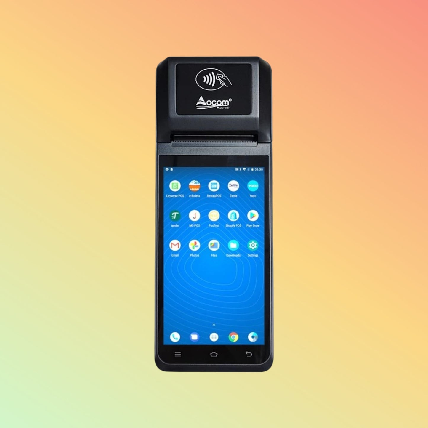 Ocom (POS-T2) 5.5" Handheld Android POS Terminal with Thermal Label and Receipt Printer