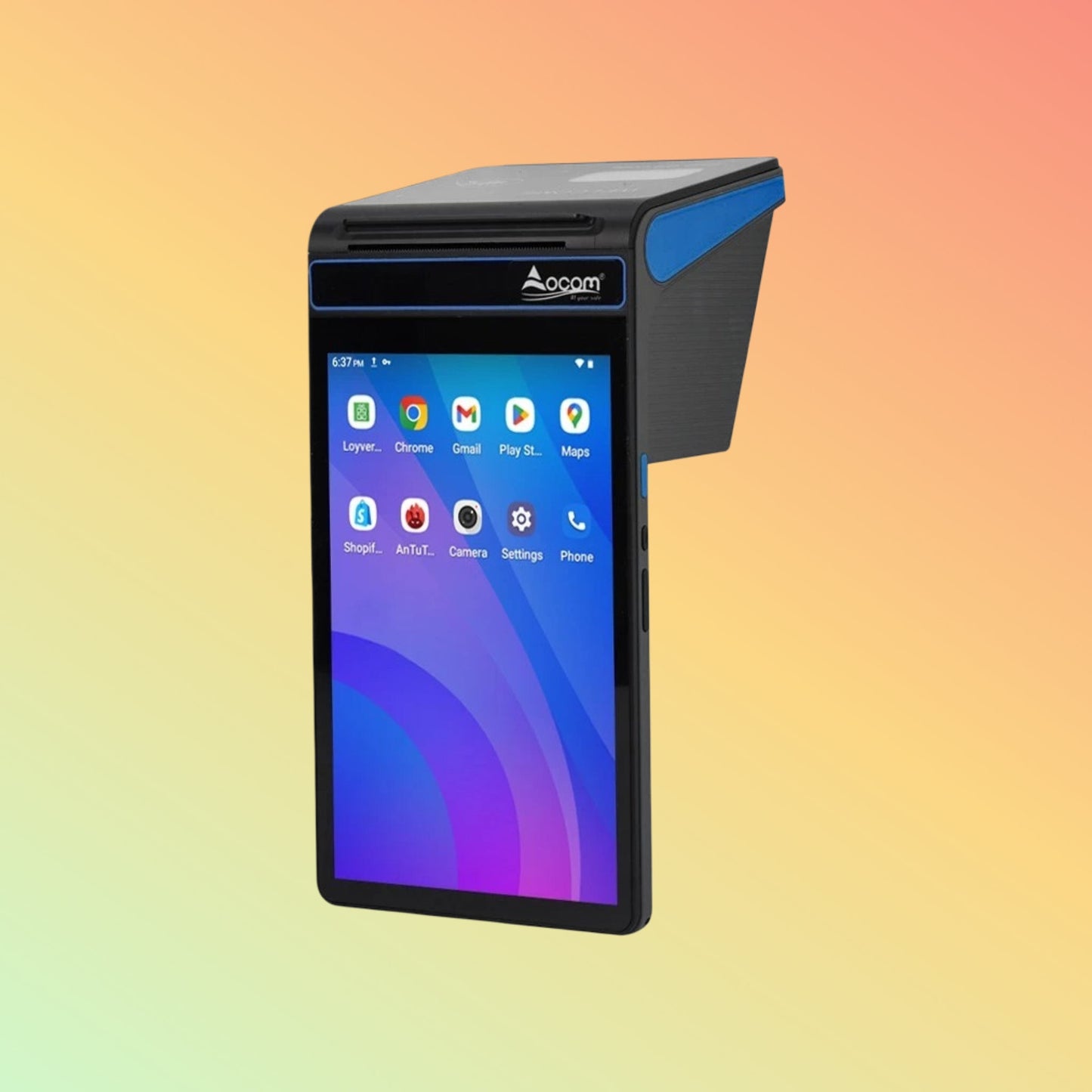 Ocom (POS-T8&T8R) 8" Android POS Terminal with Thermal Label and Receipt Printer