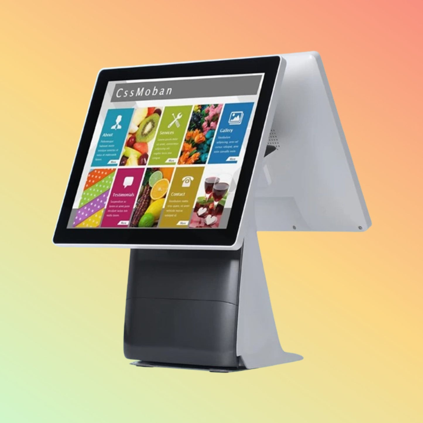 Ocom (POS-G156/G151) 15.6 or 15.1 Inches Andorid/Windows All-in-one Touch Screen POS Machine with Printer
