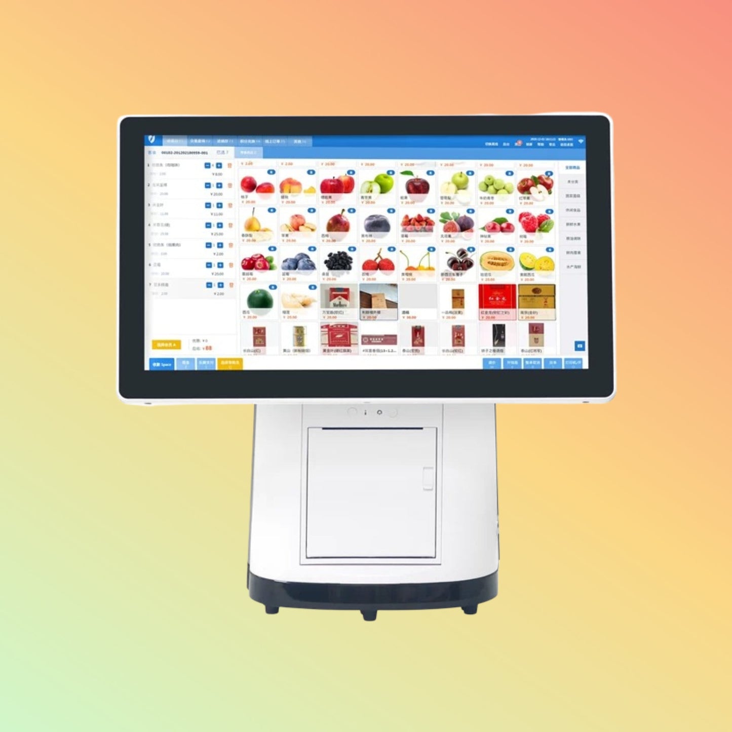 Ocom (POS-L156) 15.6-Inch Windows All-in-one Touch Screen POS Machine with Printer Scanner MSR