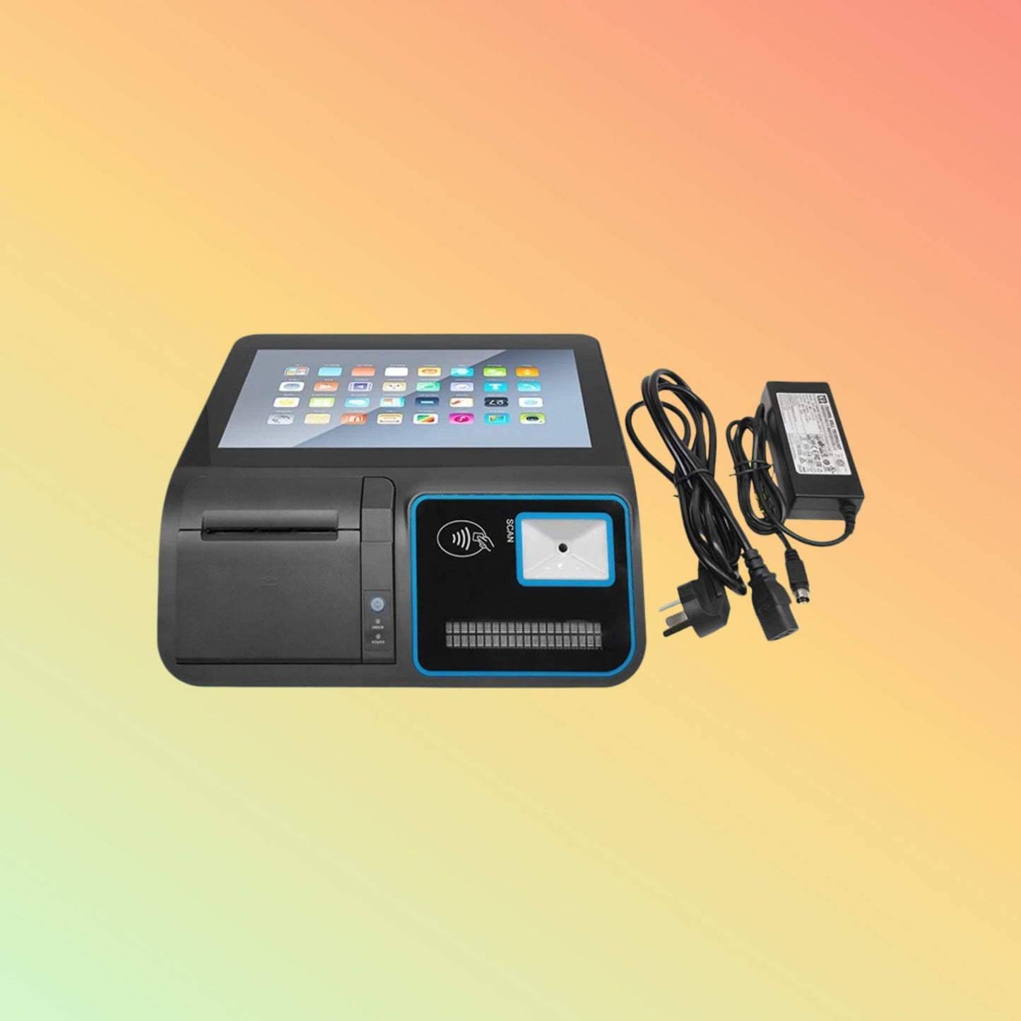 Ocom (POS-M1106) 11.6 Inch Android/Windows Touch Screen POS System with Printer, Scanner, Display, RFID and MSR