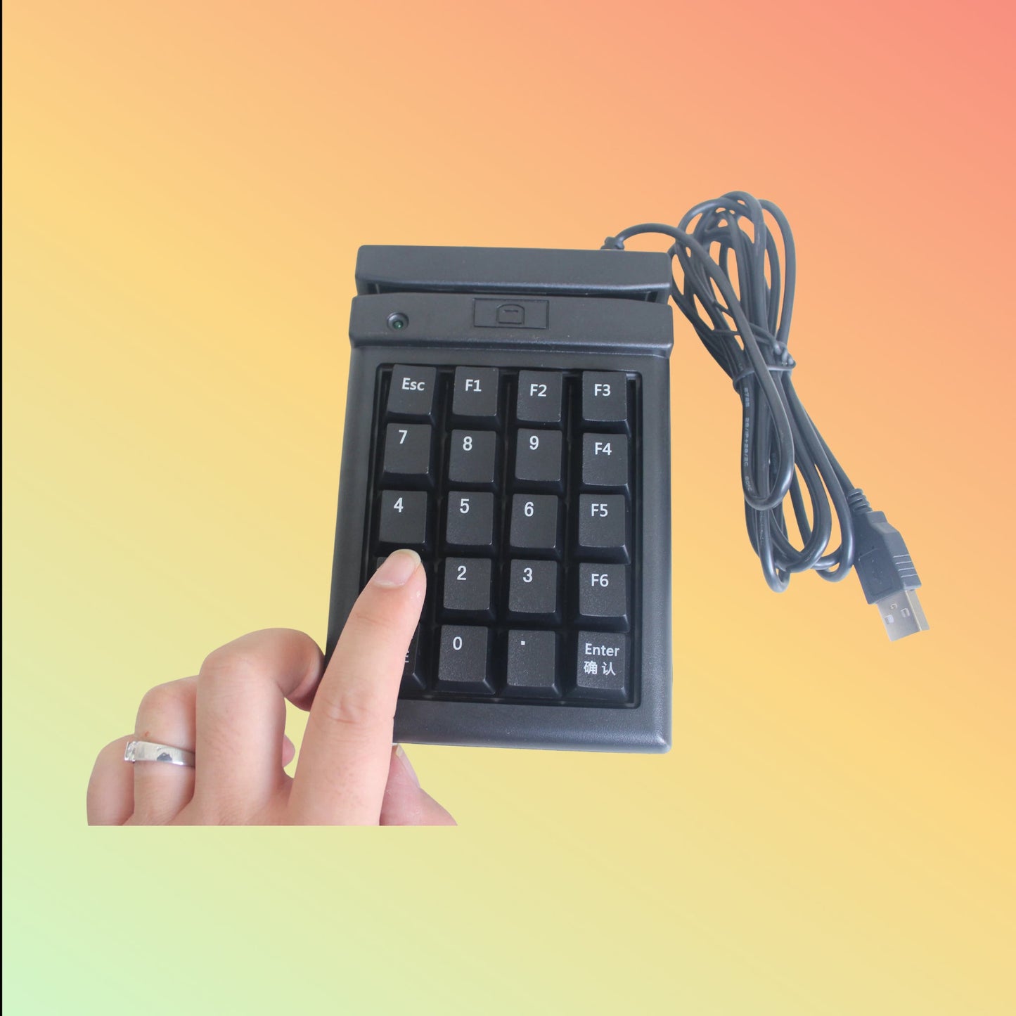 Ocom (KB20R) 20keys Key Pad with Triple Tracks Magnetic Card Reader