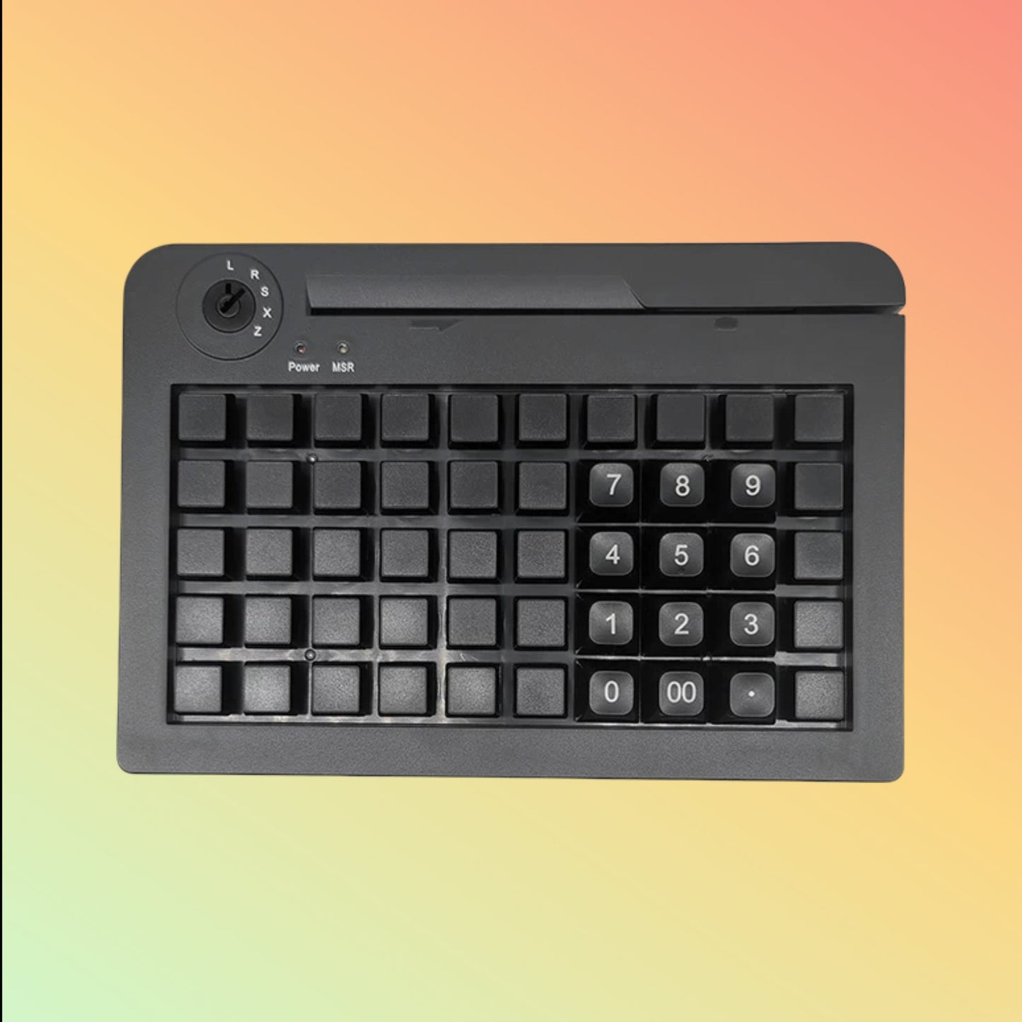 Ocom (KB50) 50 Keys Programmable Keyboard with Triple Tracks Magnetic Card Reader