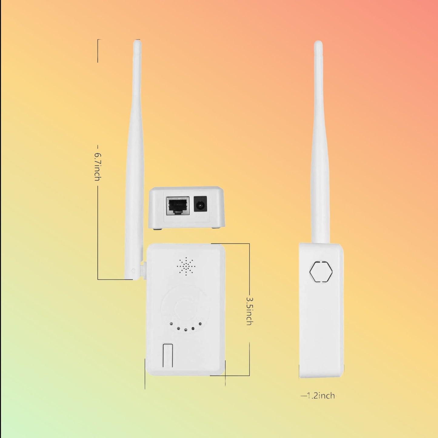 Hiseeu WiFi Repeater, Indoor, 2.4Ghz, DC12V Power Cord