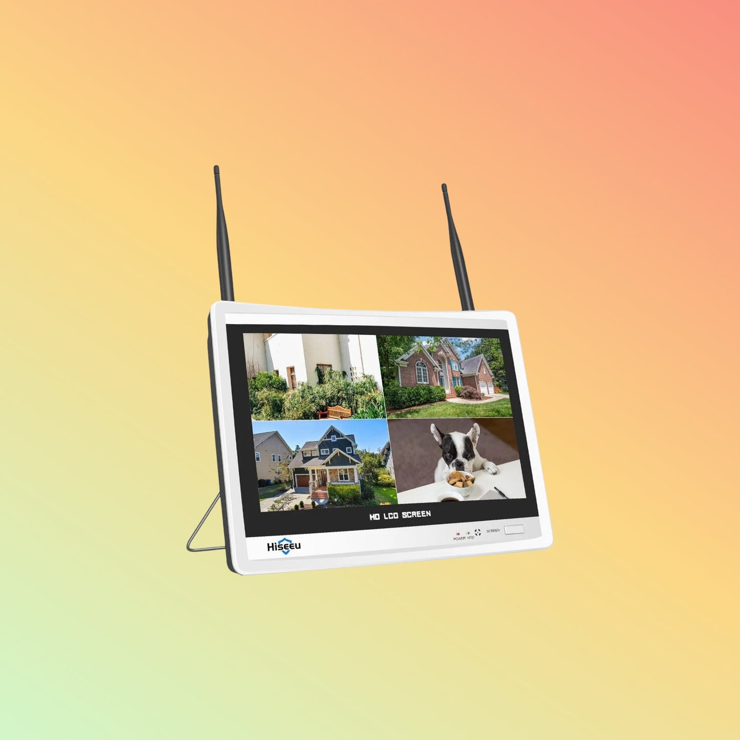 Hiseeu 【No HDD】 12Inch LCD Wireless WiFi NVR 10 Channels Network Video Recorder