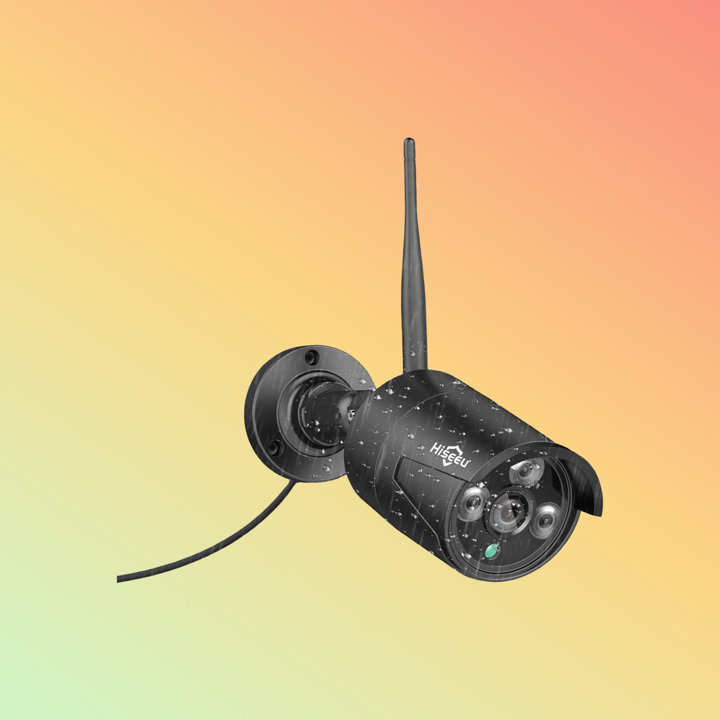 Hiseeu 5MP Wireless Security Camera Wifi Outdoor With 2-Way Audio (Black)