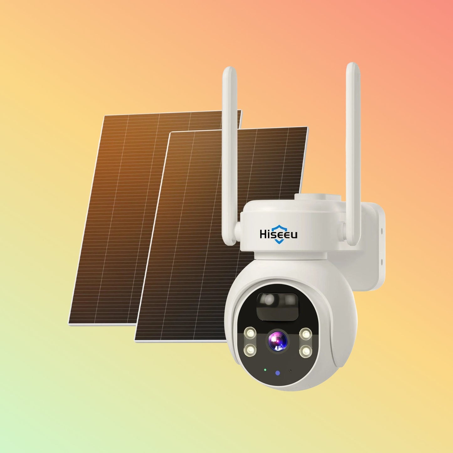 Hiseeu 4MP Solar PTZ 360° View Wireless Battery Camera WIth No Monthly Fee Color Night Vision