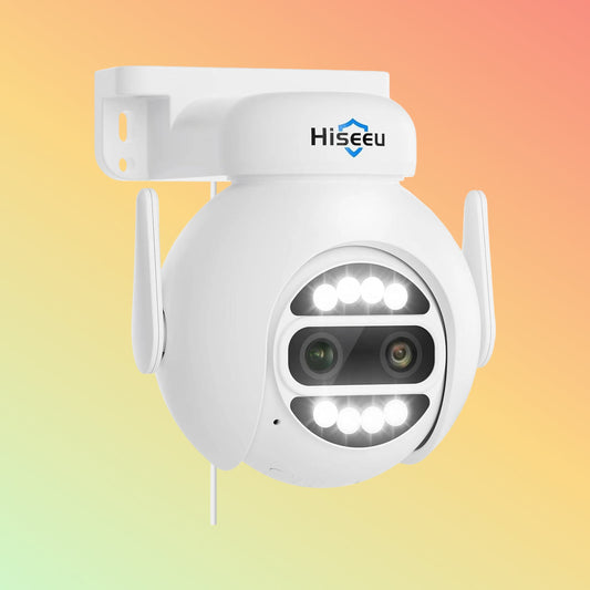 Hiseeu 4MP PTZ 𝟯𝟲𝟬° 𝙑𝙞𝙚𝙬 10X Zoom PanSecurity Camera Outdoor with IP66 Waterproof