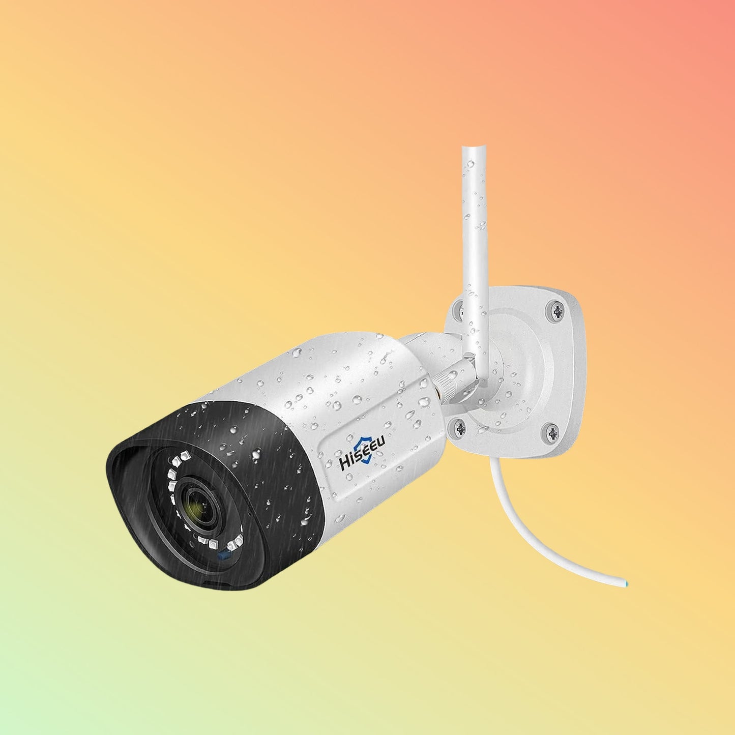 Hiseeu 2K Wireless Security System – 10CH NVR, HDD, 65ft Night Vision