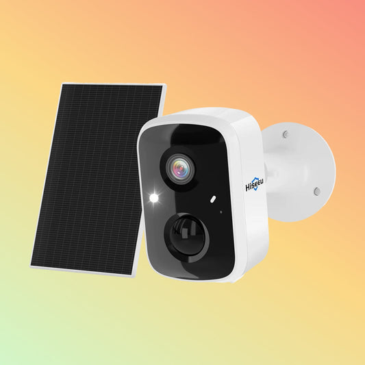 Hiseeu 4MP Solar Battery Powered WiFi Smart Wireless Battery Camera With 2-Way Audio