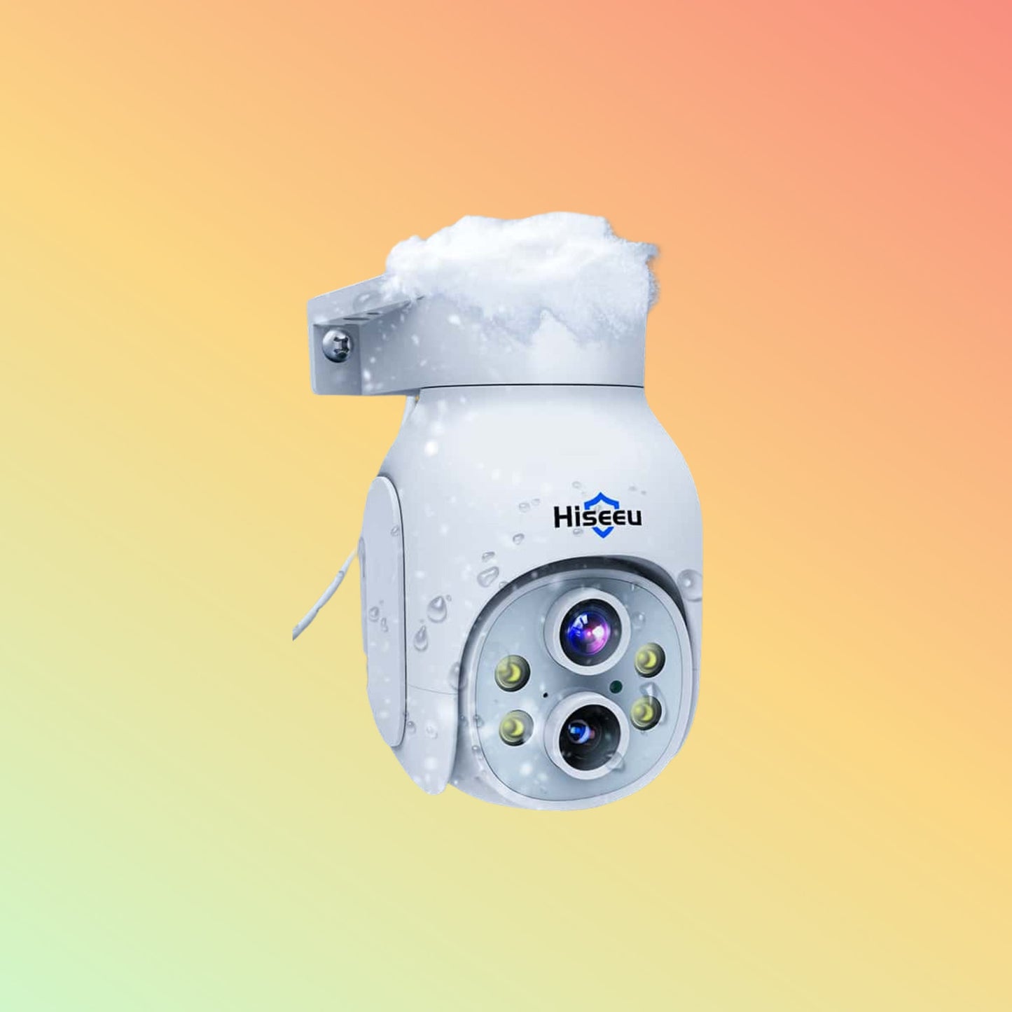 Hiseeu [Wireless Pro,Expandable 10Channels 12.1"Monitor NVR] 2k Dual-Lens Wireless PTZ 10X Zoom Security Camera System BUILD-IN 3THDD